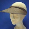 Grande visiére serre téte HOMME ET FEMME : couleur - marron , taille - 54cm à 60cm