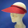 Grande visiére serre téte HOMME ET FEMME : couleur - rouge, taille - 54cm à 60cm