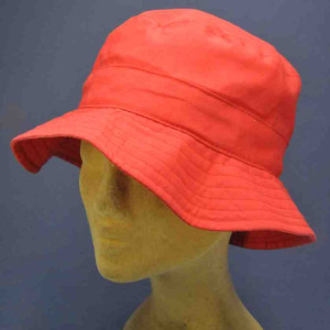 Chapeau réglable lin coton bord moyen rouge
