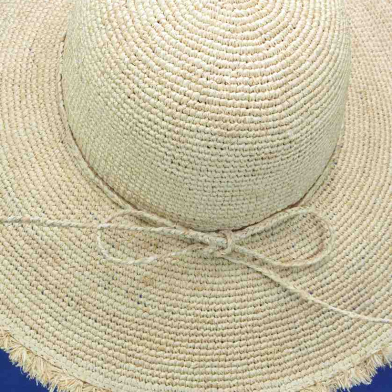 Grande capeline en raphia naturel |Chapeau à grands bords pour femme