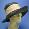 Chapeau bob noir coton femme premier prix : couleur - noir, Taille Réglable - par lacet de 54cm à 58cm