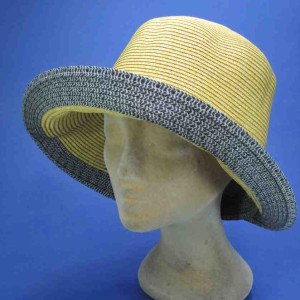 Chapeau cloche rétro naturel anti UV  femme