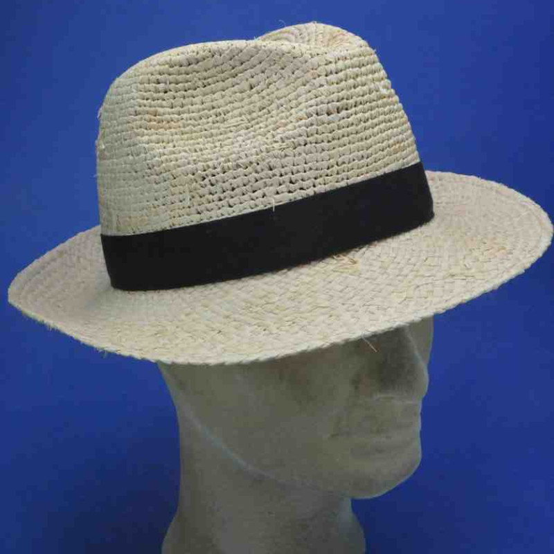 Chapeau Trilby en raphia multicolore | Chapeau d'été mixte