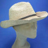 chapeau traveler raphia crochet femme : couleur - naturel, taille - 57cm