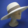 Panama capeline naturel trés grand bord femme : couleur - naturel, taille - M.57-58 cm