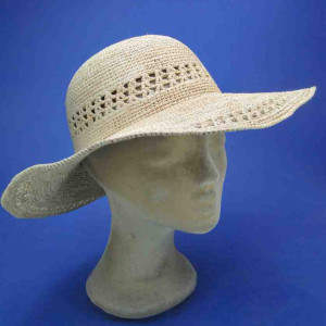 Chapeau capeline Raphia grand bord bord naturel femme fabrication francaise