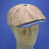 Casquette irlandaise peaky blinders pluie coton recyclé : couleur - marron 0, taille - 59cm