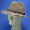 chapeau flechet feutre de laine taupe fabrication francaise : couleur - taupe, taille - M-(57-58 cm)