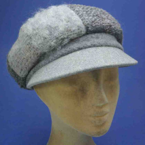 Gavroche casquette laine femme upcycling gris