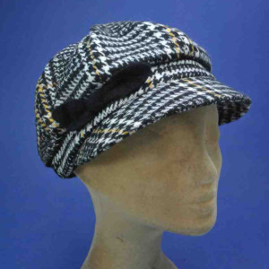 Gavroche casquette haut de gamme laine femme noir