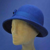 chapeau rétro cloche feutre de laine femme marine : couleur - bleu marine 5, taille - M.56.57cm