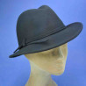 Chapeau feutre femme lady banquiére noir : couleur - noir, taille - 56.57cm