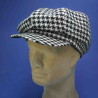 Casquette gavroche irlandaise peaky blinders pied de poule : couleur - pied de poule, taille - 55cm