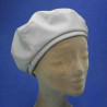 Béret fashion femme en PVC milk : couleur - milk, taille - 56.57cm