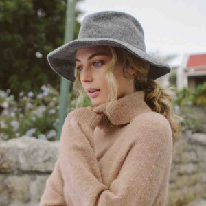 Chapeau anti UV homme femme  automne hiver laine d'agneau melange