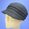 Casquette femme en polaire noire : couleur - noir, taille - elastiqué de 54 cm à 58 cm