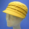 Casquette femme en polaire moutarde : couleur - moutarde, taille - elastiqué de 54 cm à 58 cm