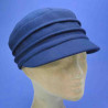 Casquette femme en polaire bleu : couleur - bleu marine 5, taille - elastiqué de 54 cm à 58 cm