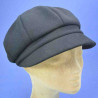 casquette gavroche polaire noire grand plateau : couleur - noir, taille - elastiqué de 54 cm à 58 cm