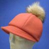 Casquette polaire pompon brique femme : couleur - brique, taille - Elastiqué 54 à 57cm