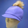 Casquette polaire pompon parme femme : couleur - parme, taille - Elastiqué 54 à 57cm