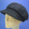 Gavroche casquette bouclette polyester noir : couleur - noir, Taille Réglable - elastiqué de 54 cm à 58 cm