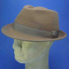 Chapeau feutre castor homme et femme forme Trilby : couleur - castor, taille - 57cm