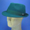 Chapeau feutre vert homme et femme forme Trilby : couleur - vert , taille - 59cm