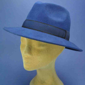 chapeau flechet feutre de laine femme et homme bleu