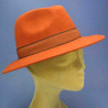 chapeau flechet feutre de laine femme et homme brique : couleur - brique, taille - 61cm