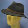 Chapeau feutre de laine noir fabrication francaise : couleur - noir, Mixte - Homme et Femme, taille - L.58.59cm