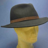 Chapeau feutre de laine noir fabrication francaise : couleur - noir, Mixte - Homme et Femme, taille - L.58.59cm