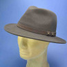 Chapeau feutre de laine marron fabrication francaise : couleur - marron 0, Mixte - Homme et Femme, taille - S.54.55cm