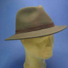 Chapeau feutre de laine olive fabrication francaise : couleur - olive, Mixte - Homme et Femme, taille - Xl.60.61cm