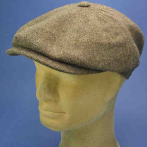 casquette peaky blinders laine d'écosse taupe homme