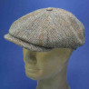 casquette irlandaise beige Harris tweed haut de gamme : couleur - beige, taille - 55cm