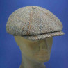 casquette irlandaise beige Harris tweed haut de gamme : couleur - beige, taille - 55cm