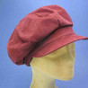 casquette gavroche velours bordeaux trés grand plateau : couleur - bordeaux, taille - elastiqué de 54 cm à 58 cm