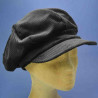 casquette gavroche velours noir trés grand plateau : couleur - noir, taille - elastiqué de 54 cm à 58 cm