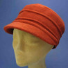 Casquette rouille fashion femme en polaire : couleur - rouille, taille - elastiqué de 54 cm à 58 cm