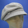 casquette gavroche polaire beige très petit plateau : couleur - beige, taille - elastiqué de 54 cm à 58 cm