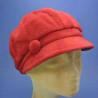 casquette gavroche polaire rubis très petit plateau : couleur - rubis, taille - elastiqué de 54 cm à 58 cm