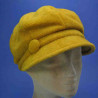 casquette gavroche polaire moutarde très petit plateau : couleur - moutarde, taille - elastiqué de 54 cm à 58 cm