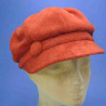 casquette gavroche polaire rouille très petit plateau : couleur - rouille, taille - elastiqué de 54 cm à 58 cm