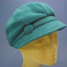 casquette gavroche polaire turquoise très petit plateau : couleur - turquoise, taille - elastiqué de 54 cm à 58 cm