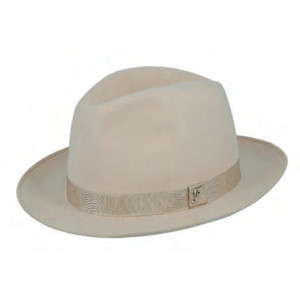 chapeau feutre de poils haut de gamme roulable et pliable naturel