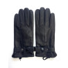 Gants noirs en cuir de Cerf pour homme : couleur - noir, Modéle - Homme, Taille mains d'hommes - 9,5