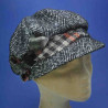 Gavroche casquette femme pure laine vierge anthracite : couleur - anthracite 15, Taille Réglable - elastiqué de 54 cm à 58 cm