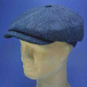 casquette homme peaky blinders laine Harris tweed navy : couleur - navy-, taille - 59cm