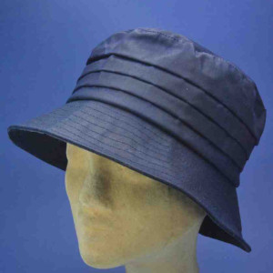 chapeau de pluie femme enduit marine